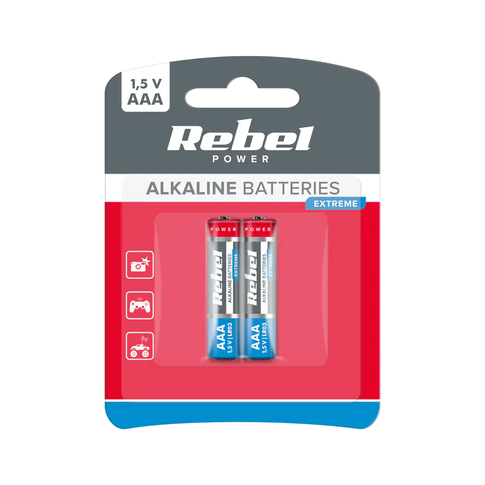 ⁨Alkaline batteries VIPOW EXTREME LR03 2pcs./bl.⁩ at Wasserman.eu