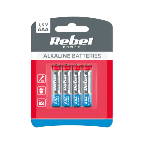 ⁨Alkaline batteries VIPOW LR03 4pcs/bl.⁩ at Wasserman.eu
