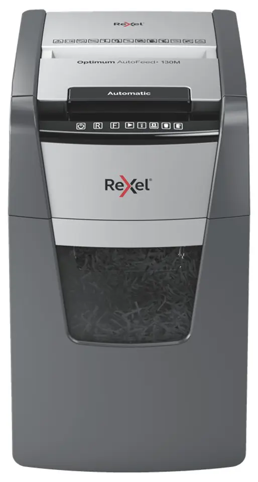 ⁨Rexel AutoFeed+ 130M paper shredder Micro-cut shredding 55 dB Black, Grey⁩ at Wasserman.eu