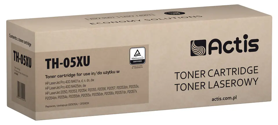 ⁨Actis TH-05XU Toner Uniwersalny (zamiennik HP 05X, CE505X, 80X, CF280X, TH-80X, Standard; 7200 stron; czarny)⁩ w sklepie Wasserman.eu