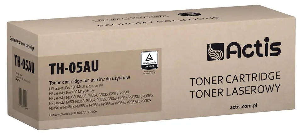 ⁨Actis TH-05AU Toner Universal (replacement for HP 05A CE505A, CF280A; Standard; 2800 pages; black)⁩ at Wasserman.eu