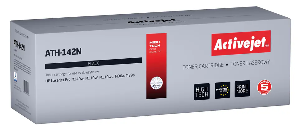 Activejet ATH-142N Toner (zamiennik HP 142A W1420A; Supreme; 950 stron; czarny) w sklepie Wasserman.eu