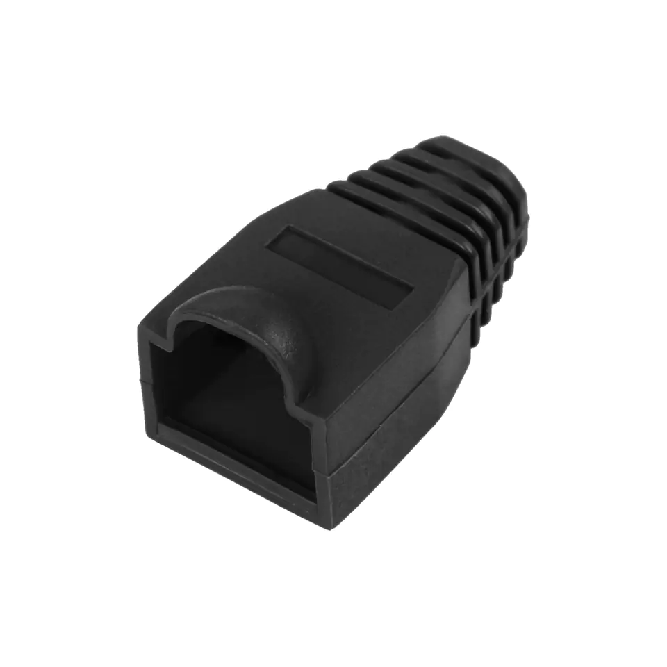 Osłona guowa wtyku 8p8c RJ45 czarna w sklepie Wasserman.eu