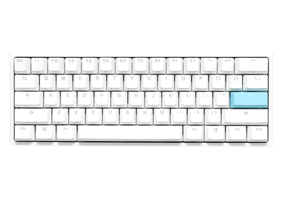 ⁨Klawiatura do gier Ducky One 2 Mini, MX-Blue, RGB-LED, biała⁩ w sklepie Wasserman.eu