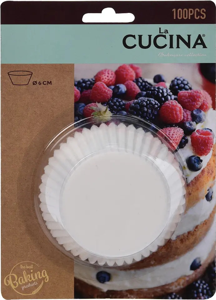 ⁨FOREMKI PAPIEROWE DO PIECZENIA BABECZEKMUFFINEK 100SZTUK⁩ w sklepie Wasserman.eu