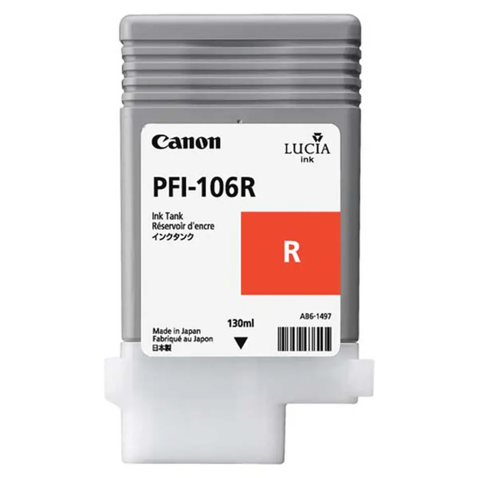 ⁨Canon oryginalny ink / tusz PFI-106 R, 6627B001, red, 130ml⁩ w sklepie Wasserman.eu