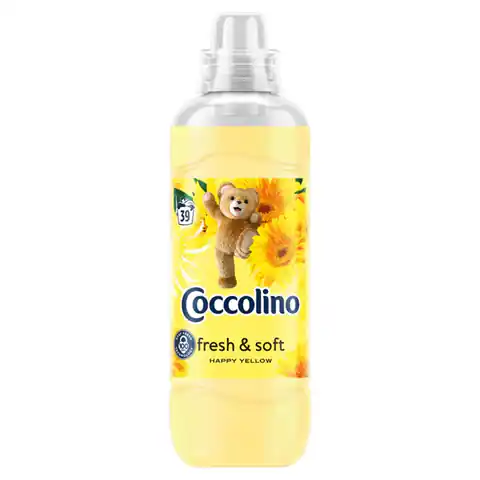 ⁨COCCOLINO Fresh & Soft Płyn do płukania tkanin Happy Yellow  975ml (39 prań)⁩ w sklepie Wasserman.eu