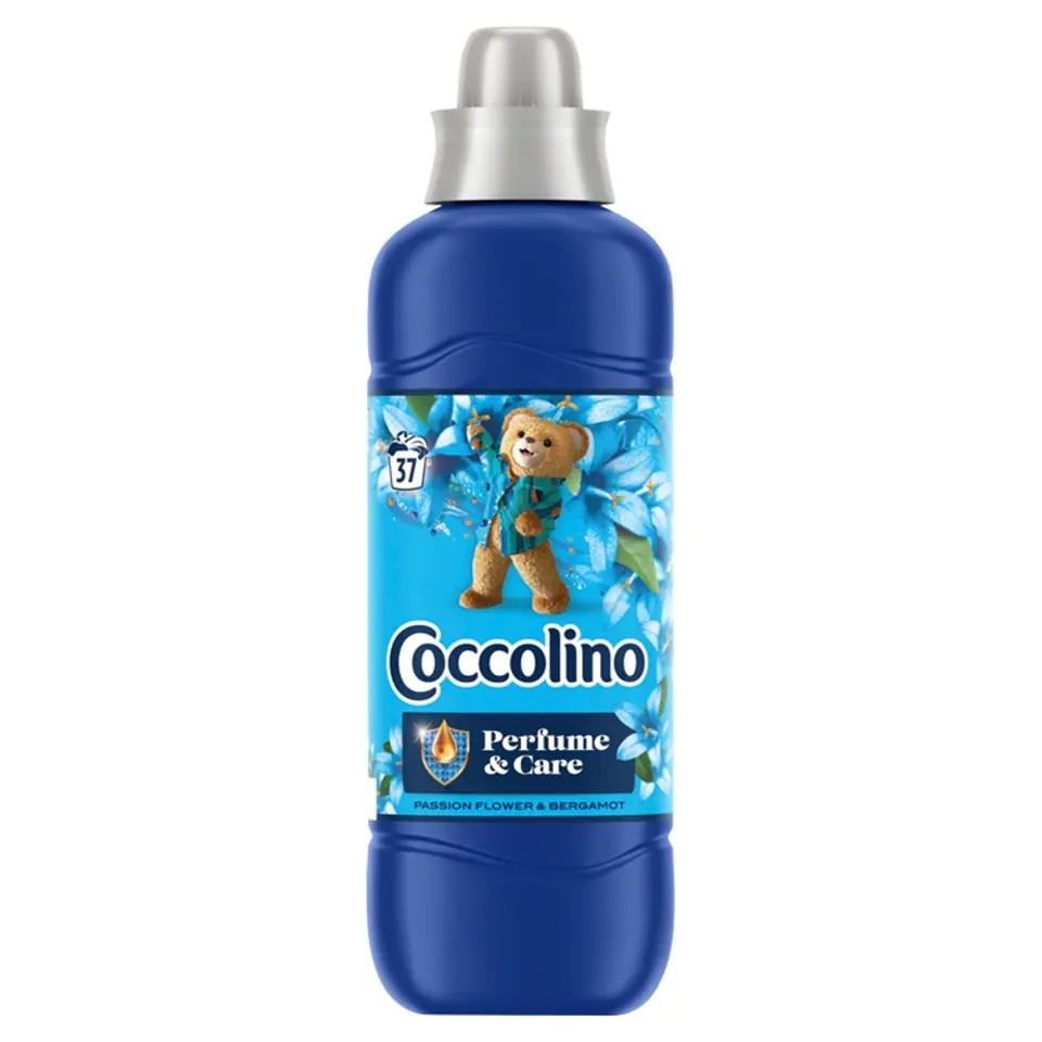 ⁨COCCOLINO Perfume & Care Płyn do płukania tkanin Passion Flower&Bergamot  925ml (37 prań)⁩ w sklepie Wasserman.eu