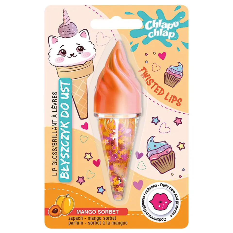 ⁨CHLAPU CHLAP Błyszczyk do ust Rożek - mango sorbet 14.5ml⁩ w sklepie Wasserman.eu