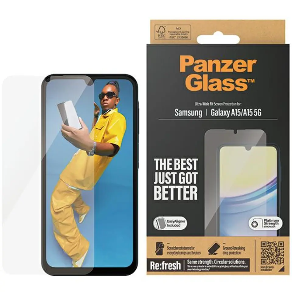 ⁨PanzerGlass Ultra-Wide Fit Sam A15 / A15 5G Screen Protection 7349⁩ w sklepie Wasserman.eu