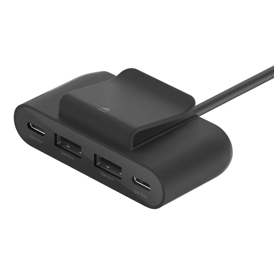 ⁨Ładowarka rozgałęziacz USB-C Belkin BoostCharge 4-Port USB Power Extender 1xUSB-C -> 2xUSB-A/2xUSB-C Black⁩ w sklepie Wasserman.eu