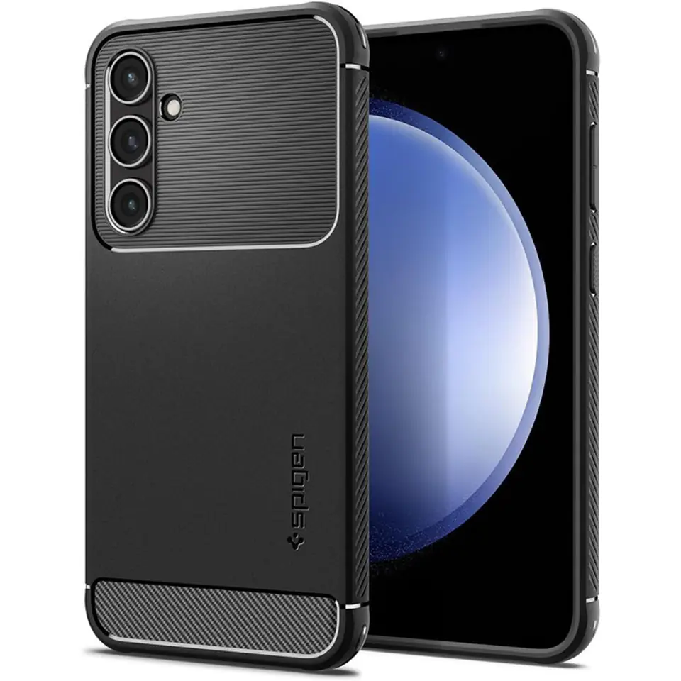 ⁨Spigen Rugged Armor - Etui do Samsung Galaxy S23 FE (Matte Black)⁩ w sklepie Wasserman.eu