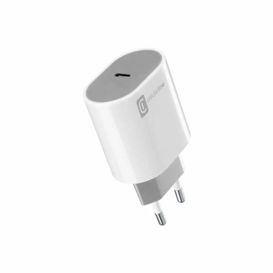 ⁨Cellularline Stylecolor Charger - Ładowarka sieciowa USB-C Power Delivery 20W (biały)⁩ w sklepie Wasserman.eu