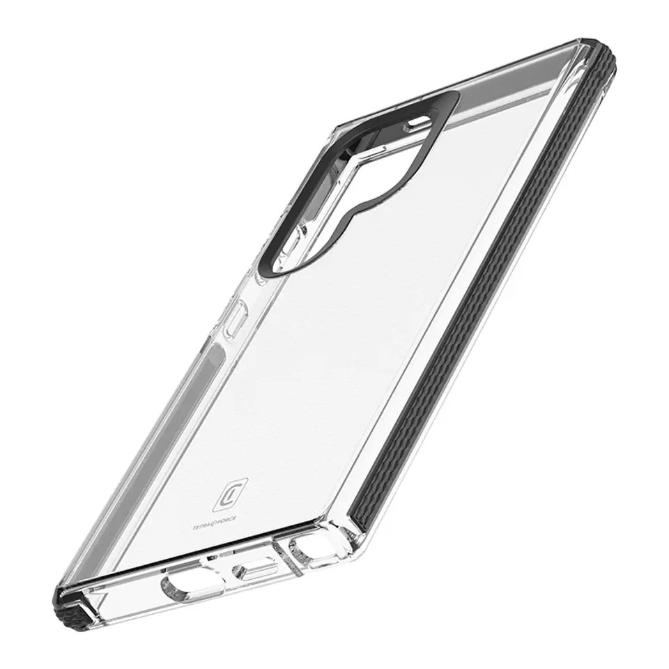 ⁨Cellularline Tetra Force Strong Guard - Etui Samsung Galaxy S24 Ultra z powłoką MICROBAN (przezroczysty)⁩ w sklepie Wasserman.eu