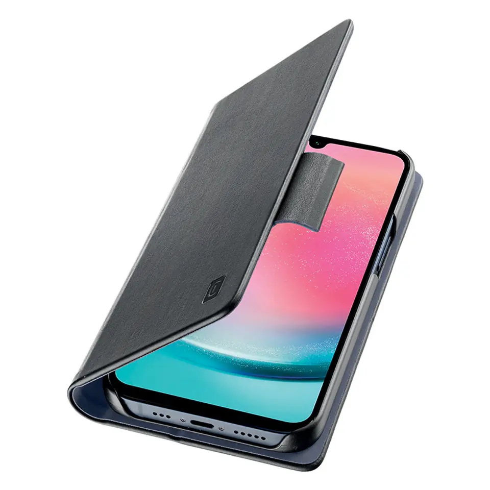 ⁨Cellularline Book Case - Etui Samsung Galaxy A25 5G (czarny)⁩ w sklepie Wasserman.eu