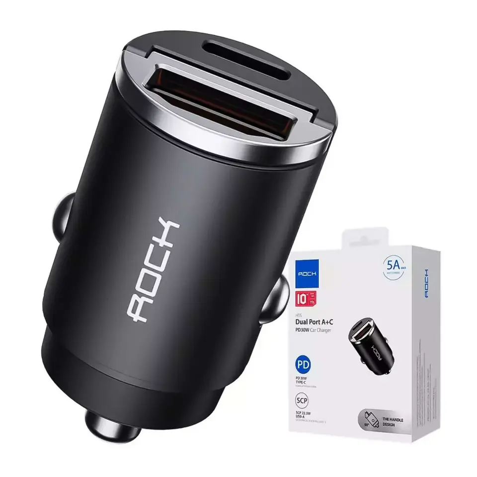 ⁨ROCK H15 Car charger USB-A USB-C PD 30W⁩ at Wasserman.eu