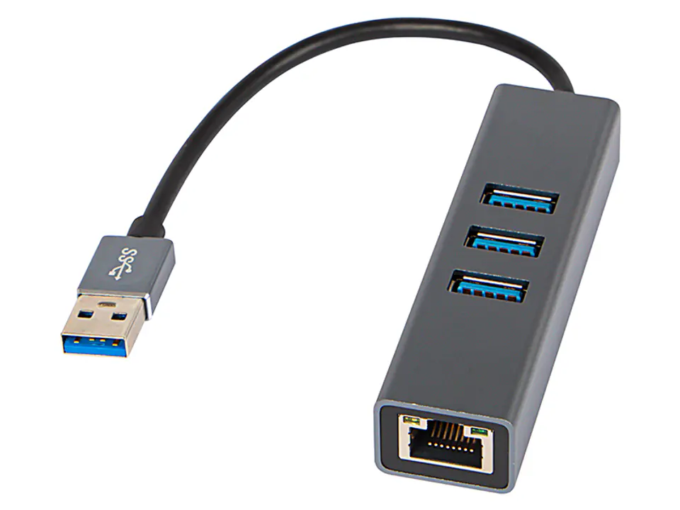 ⁨Karta sieciowa USB-C RJ45+3xUSB kabel K-06⁩ w sklepie Wasserman.eu