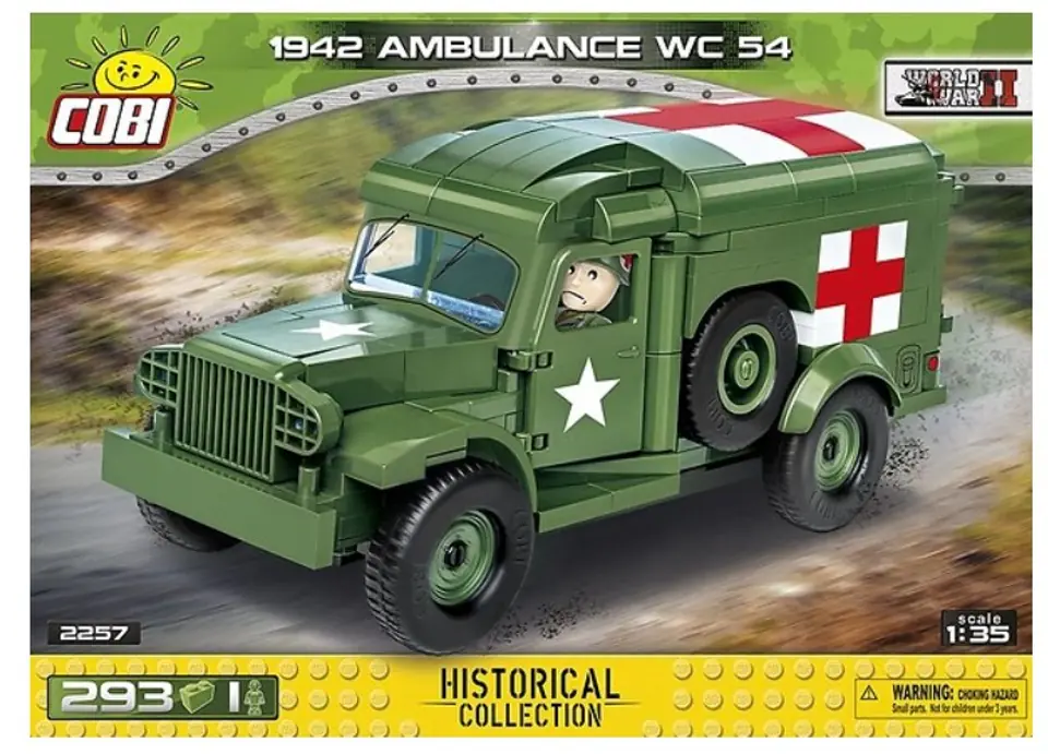 ⁨COBI 2257 Historical Collection WWII Ambulance WC 54  293 klocki⁩ w sklepie Wasserman.eu