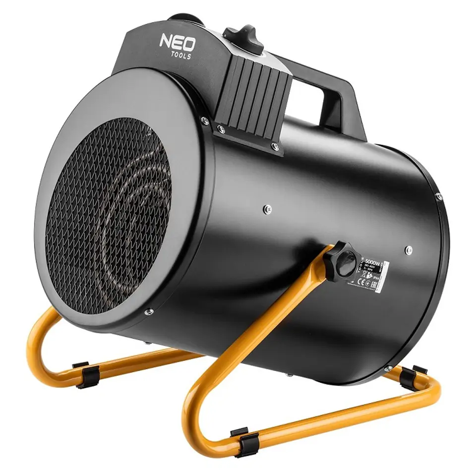 ⁨NEO TOOLS 90-069 electric space heater Stainless steel 5000 W IPX4 Black⁩ at Wasserman.eu