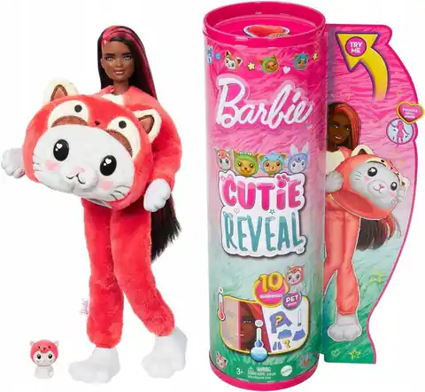 ⁨Barbie Lalka Cutie Reveal Kotek-Panda czerwona HRK23 MATTEL⁩ at Wasserman.eu