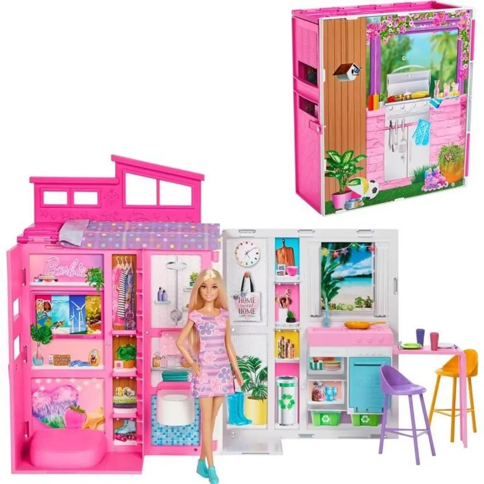 ⁨Barbie Przytulny domek + Lalka zestaw HRJ77 p2 MATTEL⁩ at Wasserman.eu