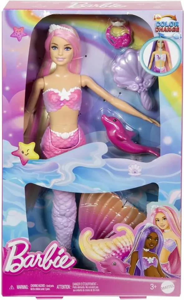 ⁨PROMO Barbie Lalka Malibu Syrenka Zmiana koloru HRP97 MATTEL⁩ at Wasserman.eu