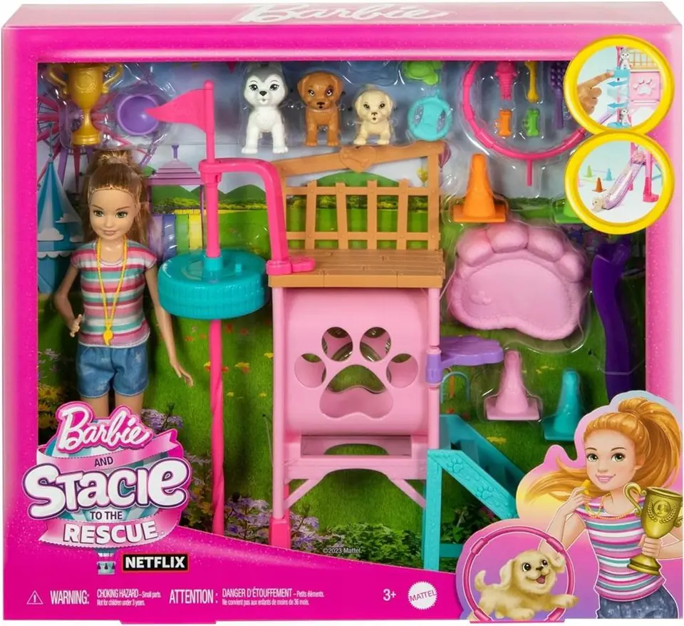 ⁨Barbie Plac zabaw piesków + Stacie Zestaw filmowy HRM10 MATTEL⁩ at Wasserman.eu