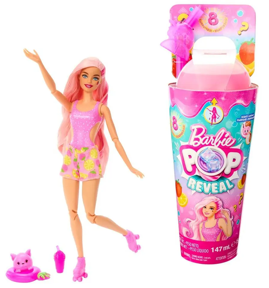 ⁨Barbie Pop Reveal Truskawkowa lemoniada HNW41⁩ w sklepie Wasserman.eu