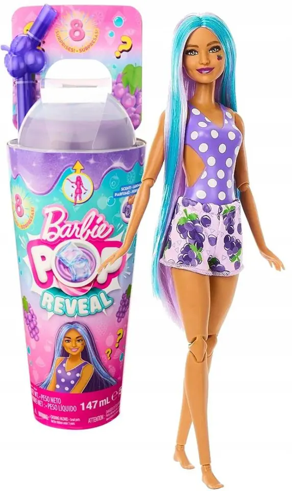 ⁨Barbie Pop Reveal Grape Doll Series Fruit Juice HNW44 p4 MATTEL⁩ at Wasserman.eu