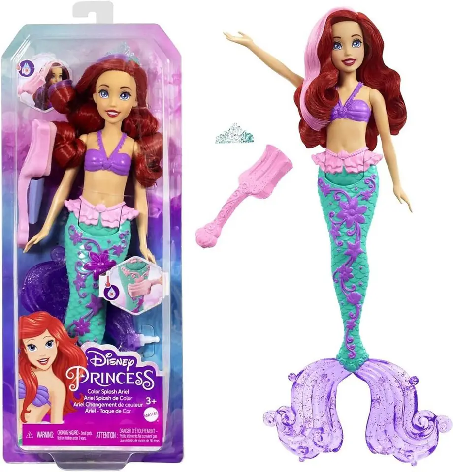 ⁨Disney Princess. Lalka Arielka zmiana koloru HLW00⁩ w sklepie Wasserman.eu