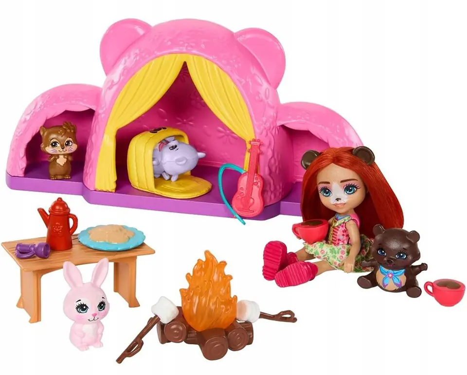 ⁨Enchantimals Camping Trip Set + Bear Doll HTW71 MATTEL⁩ at Wasserman.eu