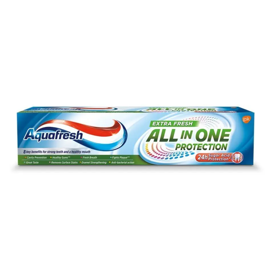 ⁨GSK AQUAFRESHALL Pasta IN ONE PROTECT WHITE 100 ML⁩ w sklepie Wasserman.eu