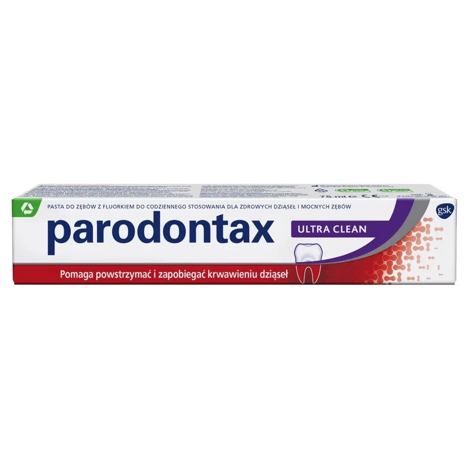 ⁨GSK PARODONTAX Pasta ULTRA CLEAN 75ml&⁩ w sklepie Wasserman.eu