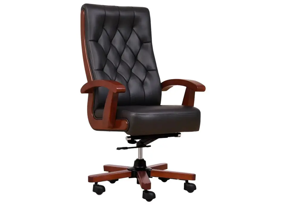 ⁨CONSUL leather armchair black⁩ at Wasserman.eu