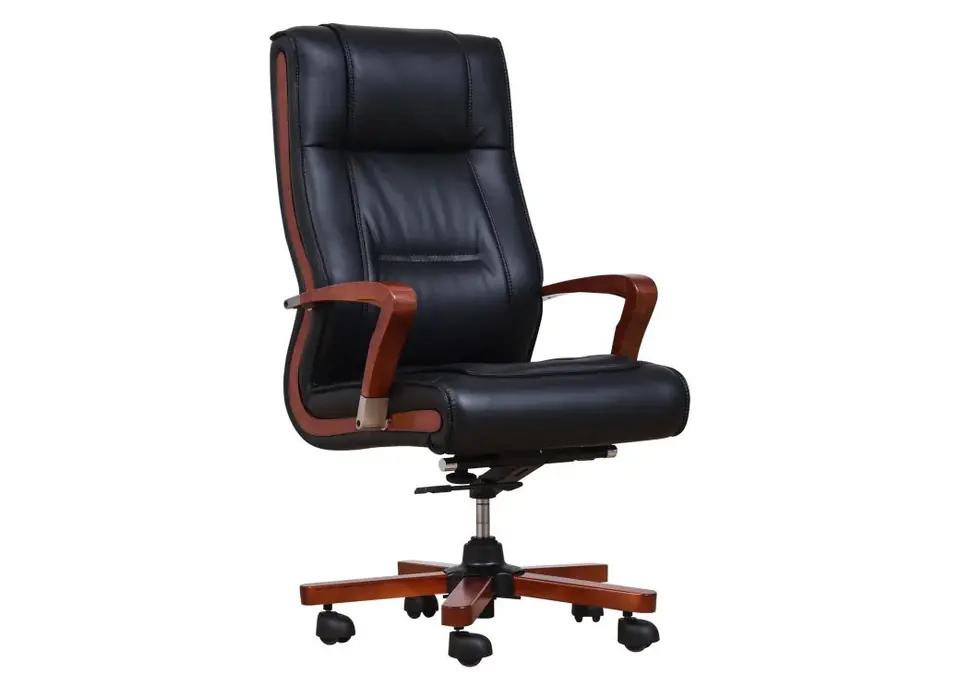 ⁨AMBASSADOR leather armchair black⁩ at Wasserman.eu