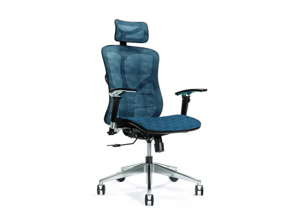 ⁨Ergonomic office chair ERGO 500 blue⁩ at Wasserman.eu