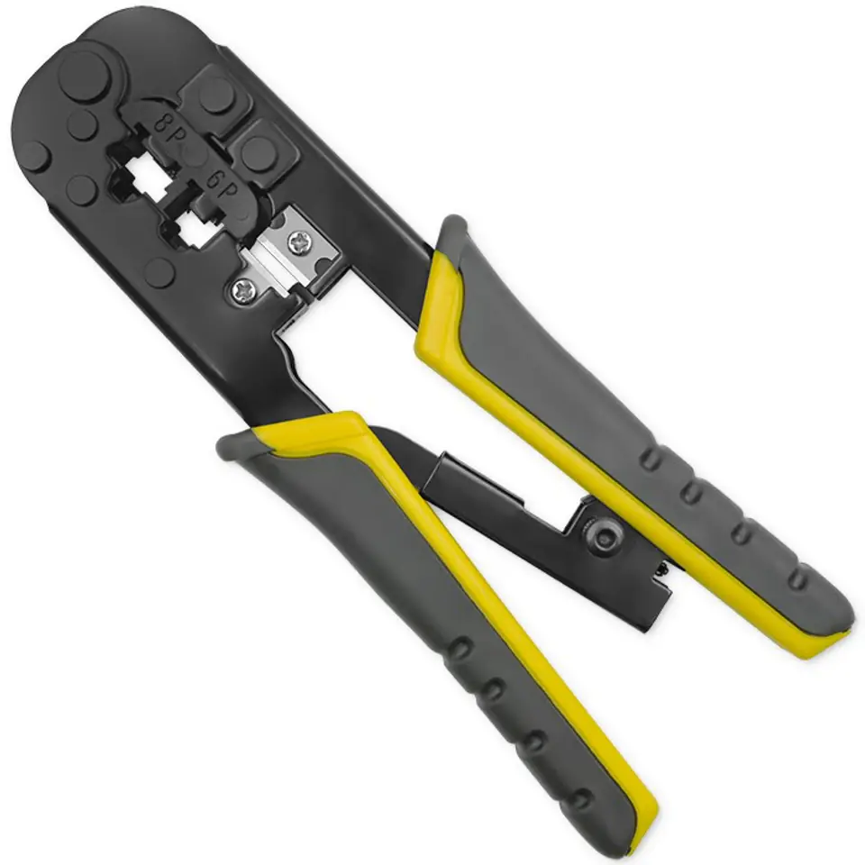 ⁨Qoltec Modułowa zaciskarka do cięcia i zaciskania kabli Ethernet 8P 6P⁩ w sklepie Wasserman.eu
