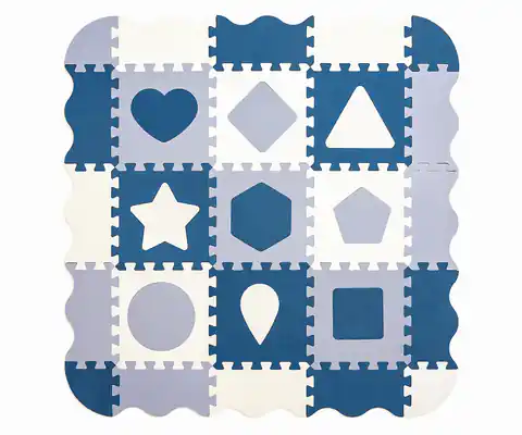 ⁨Mata piankowa puzzle Jolly 3x3 Shapes - Blue⁩ w sklepie Wasserman.eu
