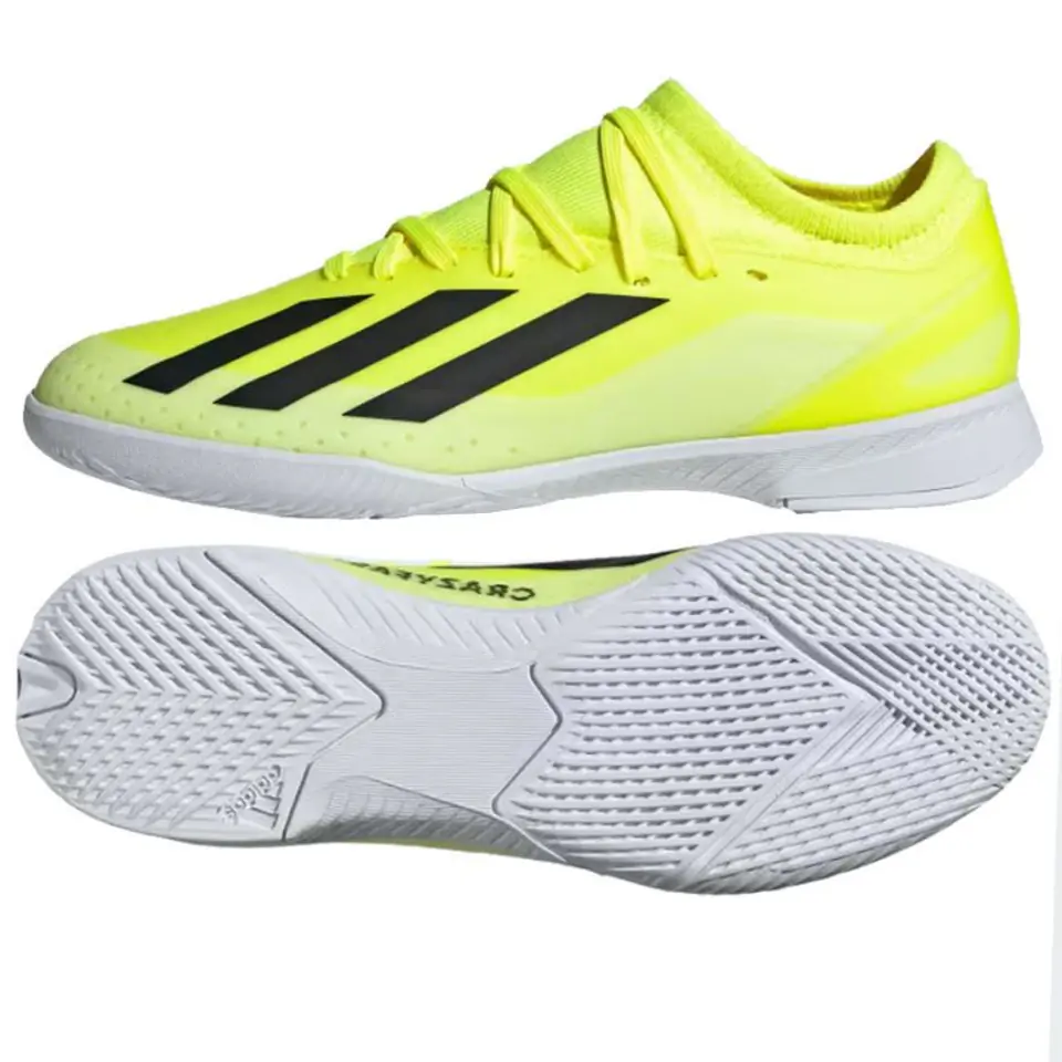 ⁨Buty piłkarskie adidas X Crazyfast League IN Jr (kolor Żółty, rozmiar 38)⁩ w sklepie Wasserman.eu