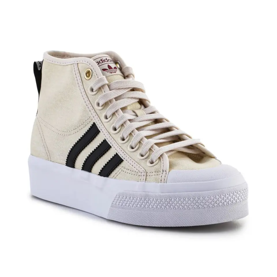 ⁨Buty adidas Nizza Platform Mid W (kolor Beżowy/Kremowy, rozmiar EU 40)⁩ w sklepie Wasserman.eu