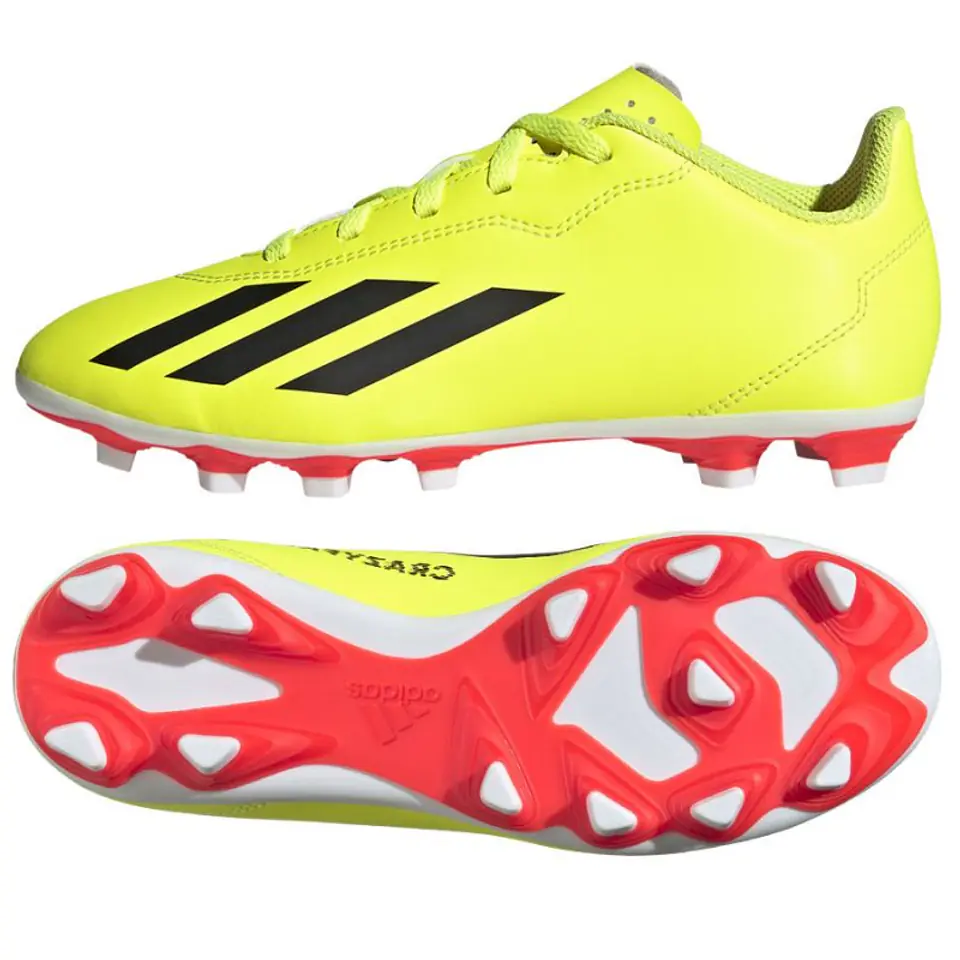 ⁨Buty adidas X Crazyfast Club FxG (kolor Czerwony. Żółty, rozmiar 36 2/3)⁩ w sklepie Wasserman.eu