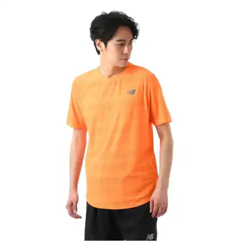 ⁨Koszulka New Balance Q Speed Jacquard SS Tee M MT1327 (kolor Pomarańczowy, rozmiar L)⁩ w sklepie Wasserman.eu