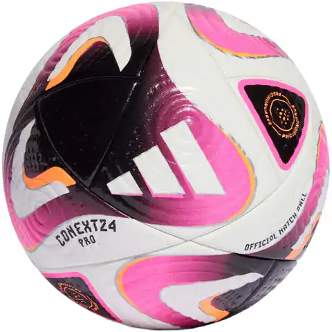 ⁨Piłka nożna adidas Conext 24 Pro (kolor Biały. Różowy, rozmiar 5)⁩ w sklepie Wasserman.eu