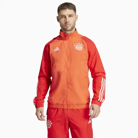 ⁨Bluza adidas FC Bayern Pre Jacket M (kolor Czerwony, rozmiar L)⁩ w sklepie Wasserman.eu