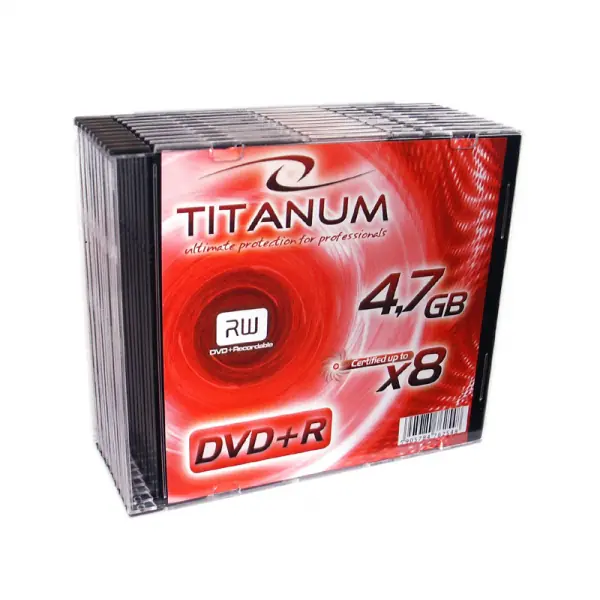 1079 DVD+R 4,7GB X8 - Slim Case 10 sztuk Titanum w sklepie Wasserman.eu