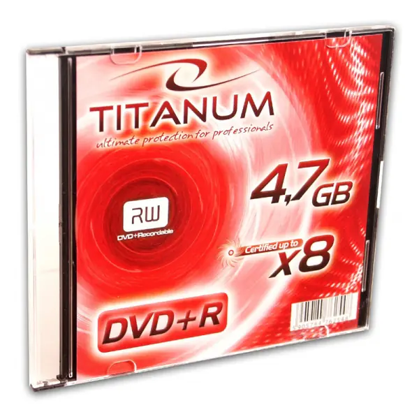 1080 DVD+R 4,7GB X8 - Slim Case 1 sztuka Titanum w sklepie Wasserman.eu