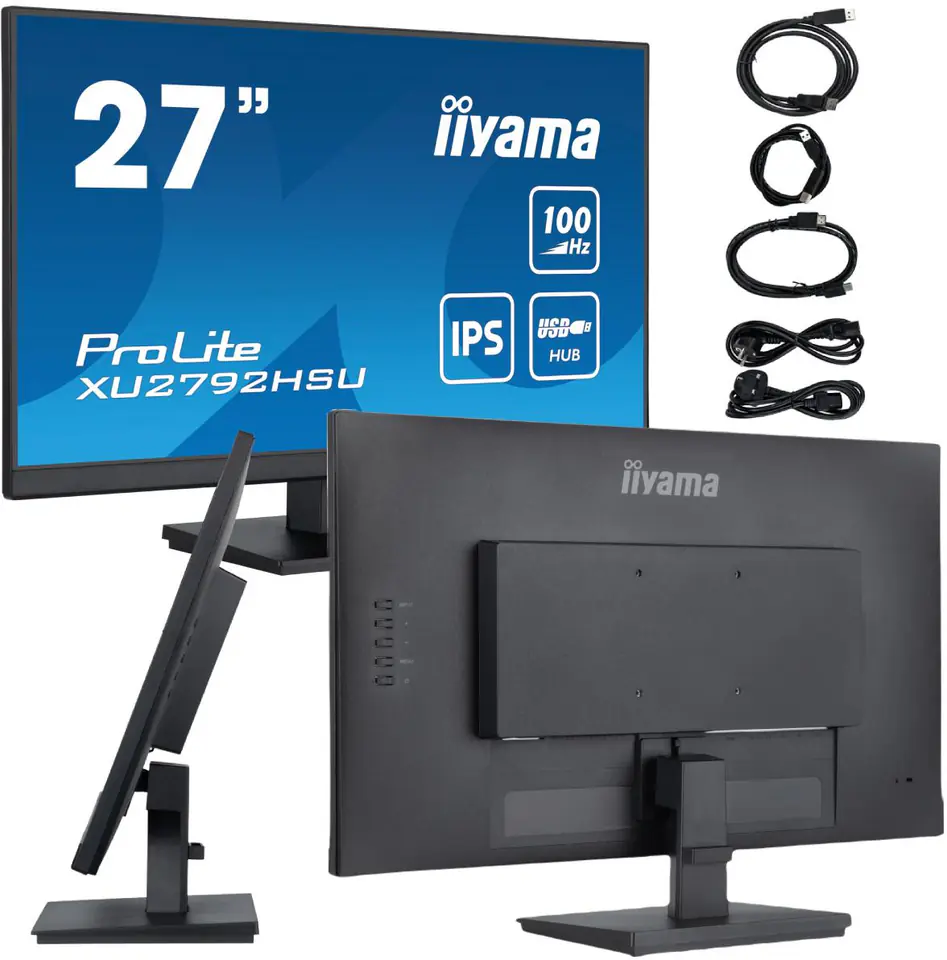 ⁨Monitor LED IIYAMA XU2792HSU-B6 27 cali Ultra Slim IPS USB⁩ w sklepie Wasserman.eu