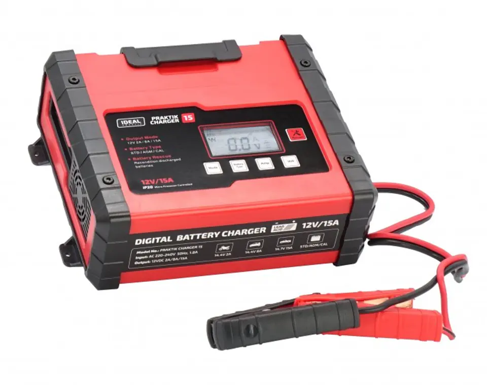 PROSTOWNIK INTELIGENTNY PRAKTIK CHARGER 15 LCD 12V w sklepie Wasserman.eu