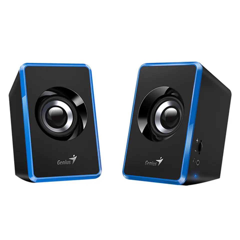 Genius głośniki SP-U125, 2.0, 3W, niebieskie, regulacja głośności, 3,5 mm jack (USB), 150Hz-20kHz w sklepie Wasserman.eu