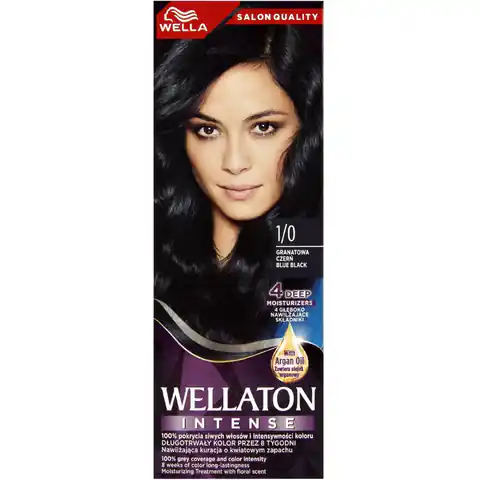 ⁨WELLA Wellaton Intense Farba do włosów 1/0 - Granatowa Czerń 1op.⁩ w sklepie Wasserman.eu